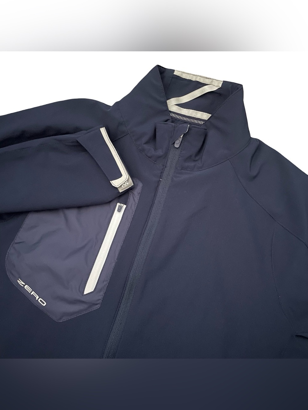 Zero Restriction Mens Small Navy Z700 Golf Full Zip Jacket Windbreaker